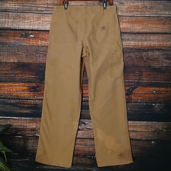 Carhartt Vintage Pants B02 Mens 32X30 Brown Dungaree Utility Paint Splatter - Picture 3 of 9